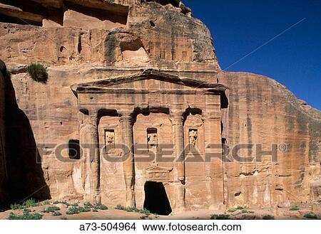 The Roman Soldier Tomb (UNESCO World Heritage). Petra. Jordan. View Large Photo Image Picture - The Roman Soldier Tomb (UNESCO World Heritage). Petra. Jordan.. Fotosearch