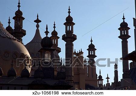 The Royal Pavilion in silhouette, Brighton, Sussex, England View Large Photo Image Stock Photo - The Royal Pavilion in silhouette, Brighton, Sussex, England. Fotosearch