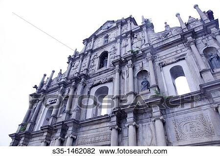 The ruins of St Paul Cathedral Macau China. View Large Photo Image Stock Image - The ruins of St Paul Cathedral Macau China.. Fotosearch