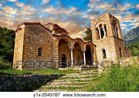 The ruins of the Byzantine Church of St Sophia in the Monastery of Christ The Giver Of Life built by Manuel Kantakouzenos in the late 1300's. Mystras, Sparta, the Peloponnese, Greece. A UNESCO World Heritage Site. View Large Photo Image Stock Photo - The ruins of the Byzantine Church of St Sophia in the Monastery of Christ The Giver Of Life built by Manuel Kantakouzenos in the late 1300's. Mystras, Sparta, the Peloponnese, Greece. A UNESCO World Heritage Site.. Fotosearch