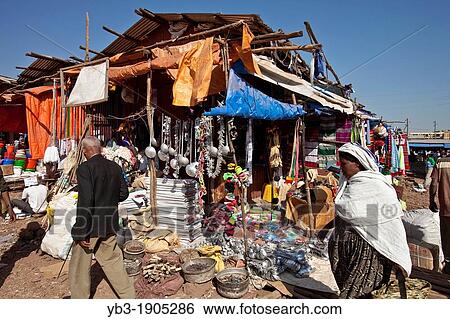 Stock Photograph - The Saturday Market, Bahir Dar, Ethiopia. Fotosearch