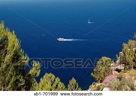 The sea near Banyalbufar, Tramuntana mountains, Mallorca, Baleares, Spain View Large Photo Image Stock Photo - The sea near Banyalbufar, Tramuntana mountains, Mallorca, Baleares, Spain. Fotosearch