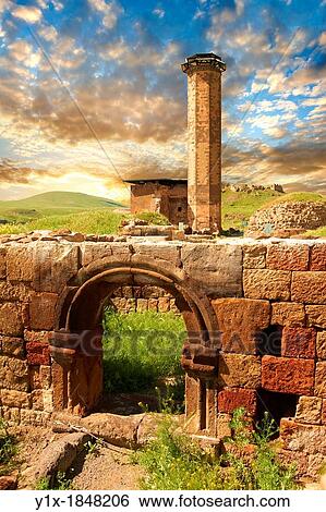 The Seljuk Turk Mosque of Ebul Minuchihr Minuchir built in 1072, Ani archaelogical site on the ancient Silk Road, Kars, Anatolia, Turkey View Large Photo Image Stock Photograph - The Seljuk Turk Mosque of Ebul Minuchihr Minuchir built in 1072, Ani archaelogical site on the ancient Silk Road, Kars, Anatolia, Turkey. Fotosearch