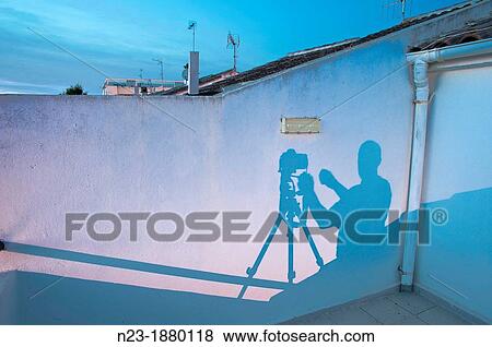 The shadow of the photographer, Valencia, Spain View Large Photo Image Stock Photo - The shadow of the photographer, Valencia, Spain. Fotosearch