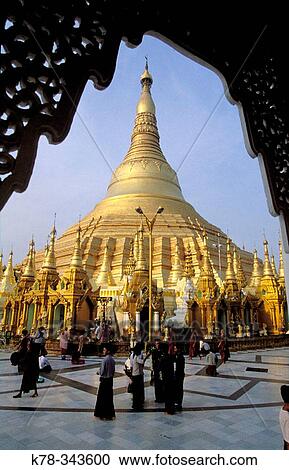 The Shwedagon Paya, the most sacred Buddhist Temple complex in Myanmar. Yangoon (Rangoon), Myanmar View Large Photo Image Stock Image - The Shwedagon Paya, the most sacred Buddhist Temple complex in Myanmar. Yangoon (Rangoon), Myanmar. Fotosearch