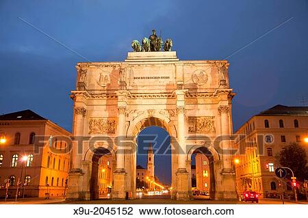 The Siegestor Victory Gate, a three-arched triumphal arch in Munich, Bavaria, Germany. View Large Photo Image Stock Image - The Siegestor Victory Gate, a three-arched triumphal arch in Munich, Bavaria, Germany.. Fotosearch