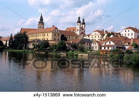 Stock Photo - The South Bohemian historic town of Telc is on the list of UNESCO? s World Heritage sites. Fotosearch