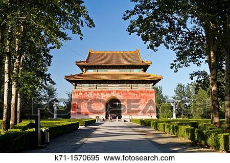 The south entrance to the Sacred Way at the Ming Tombs in Beijing, China View Large Photo Image Stock Photography - The south entrance to the Sacred Way at the Ming Tombs in Beijing, China. Fotosearch