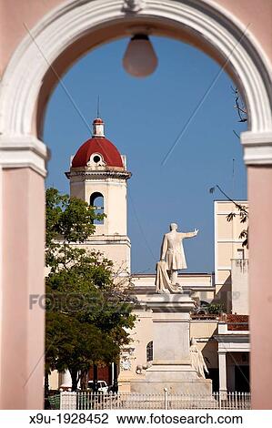 the statue of Jose Marti and the cathedral Cathedral de la Purisma Concepcion in Cienfuegos, Cuba, Caribbean View Large Photo Image Stock Image - the statue of Jose Marti and the cathedral Cathedral de la Purisma Concepcion in Cienfuegos, Cuba, Caribbean. Fotosearch