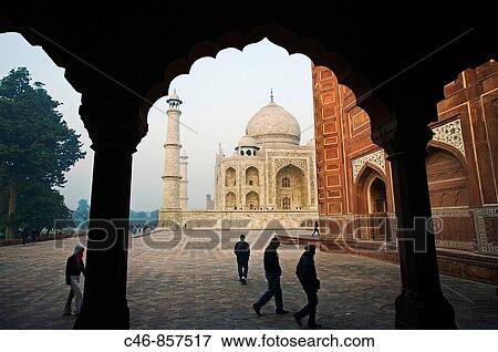 Stock Photo - The Taj Mahal, mausoleum of the Empress Mumtaz Mahal, Agra, India. Fotosearch
