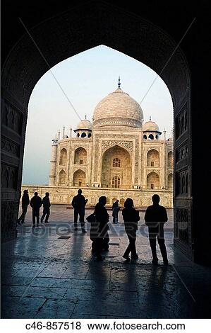 Stock Photo - The Taj Mahal, mausoleum of the Empress Mumtaz Mahal, Agra, India. Fotosearch
