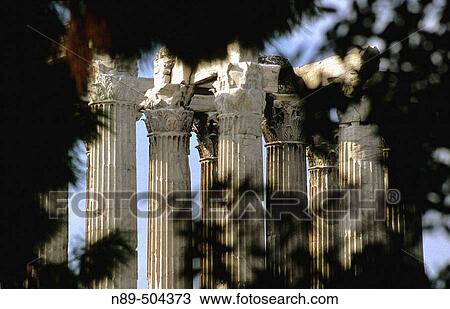 Stock Image - The Temple of Olympian Zeus. Athens. Greece. Fotosearch