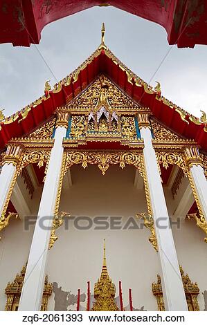 The Temple Wat Chalong on Phuket, Thailand. View Large Photo Image Stock Image - The Temple Wat Chalong on Phuket, Thailand.. Fotosearch