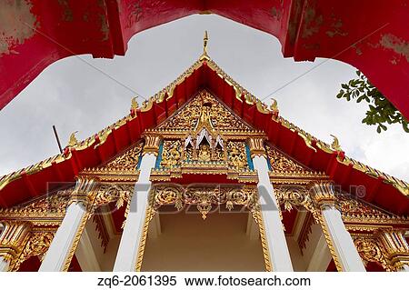 Stock Photography - The Temple Wat Chalong on Phuket, Thailand.. Fotosearch