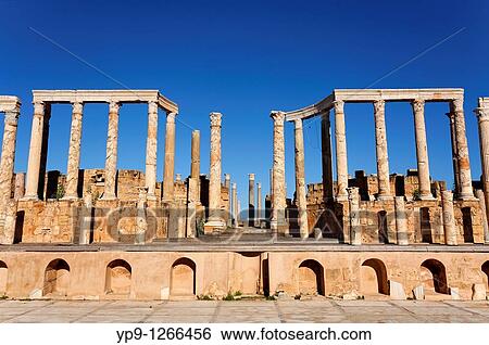 The theatre at Leptis Magna, Libya View Large Photo Image Stock Photograph - The theatre at Leptis Magna, Libya. Fotosearch
