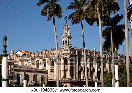 the theatre Gran Teatro de La Habana in Havana, Cuba, Caribbean. View Large Photo Image Stock Photo - the theatre Gran Teatro de La Habana in Havana, Cuba, Caribbean.. Fotosearch