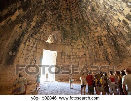 Stock Photograph - The Tomb of Agamemnon, Mycenae, Peloponnese, Greece. Fotosearch
