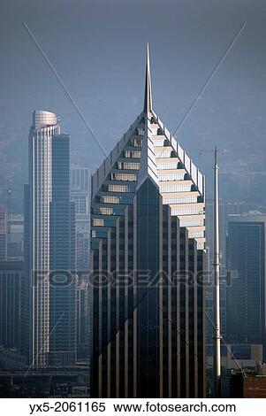 The top of Two Prudential Plaza building in Chicago. View Large Photo Image Stock Photography - The top of Two Prudential Plaza building in Chicago.. Fotosearch