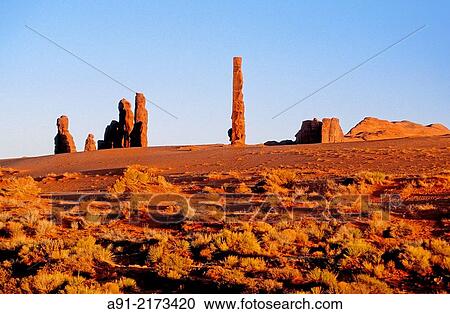 The totem pole rock. Monument valley, Navajo reservation. Utah. United states (USA). View Large Photo Image Stock Image - The totem pole rock. Monument valley, Navajo reservation. Utah. United states (USA).. Fotosearch