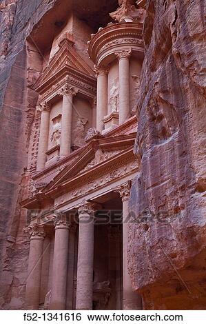 The Treasury, Al Khazneh, As-Siq Canyon, Petra, Jordan, Middle East. View Large Photo Image Stock Photograph - The Treasury, Al Khazneh, As-Siq Canyon, Petra, Jordan, Middle East.. Fotosearch
