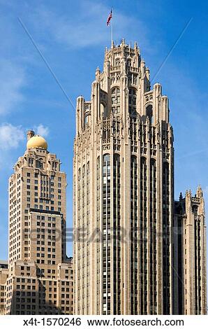 The Tribune tower and the famous skyline of Chicago View Large Photo Image Stock Photograph - The Tribune tower and the famous skyline of Chicago. Fotosearch