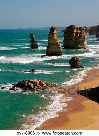 The Twelve Apostles on the Great Ocean Road in Victoria in Australia View Large Photo Image Stock Photography - The Twelve Apostles on the Great Ocean Road in Victoria in Australia. Fotosearch