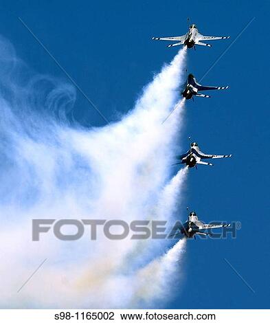 The U S Air Force Thunderbirds fly in formation over California in preparation for an upcoming air show The Thunderbirds are the Air Force's premier demonstration squadron and represent the Air Force throughout the nation and abroad View Large Photo Image Stock Image - The U S Air Force Thunderbirds fly in formation over California in preparation for an upcoming air show The Thunderbirds are the Air Force's premier demonstration squadron and represent the Air Force throughout the nation and abroad. Fotosearch