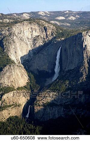 The upper and lower falls of Yosemite falls in early morning at YosemiteNational Park in California, USA. The Upper Fall is the tallest in North America View Large Photo Image Stock Photo - The upper and lower falls of Yosemite falls in early morning at YosemiteNational Park in California, USA. The Upper Fall is the tallest in North America. Fotosearch
