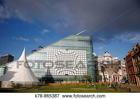 The Urbis building, Manchester, England, UK View Large Photo Image Stock Photo - The Urbis building, Manchester, England, UK. Fotosearch