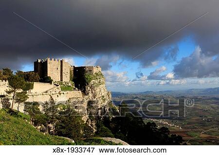 The Venus Castle at Erice, Sicily, Italy View Large Photo Image Stock Photo - The Venus Castle at Erice, Sicily, Italy. Fotosearch