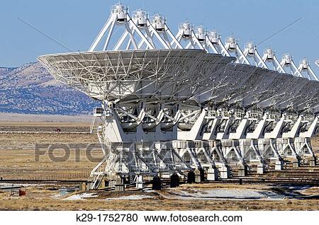 Stock Image - The Very Large Array, Plains of San Agustine, near Magdalena, New Mexico, USA. Fotosearch