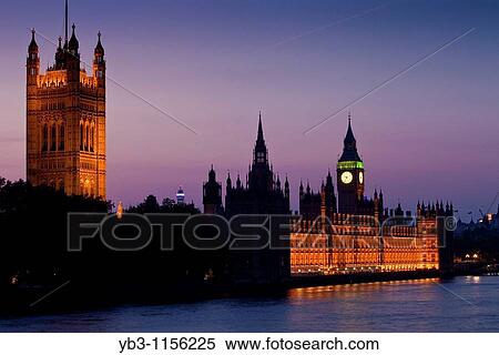 The Victoria Tower and Houses of Parliament at Dusk, London, England View Large Photo Image Stock Photography - The Victoria Tower and Houses of Parliament at Dusk, London, England. Fotosearch