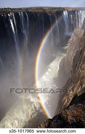 Stock Photography - The view of Victoria Falls from Zimbabwe side. Fotosearch
