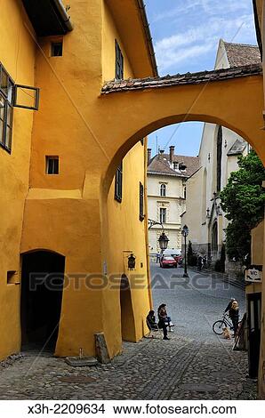The Vlad Dracul House is located in the Citadel Square, close to the Clock Tower. View Large Photo Image Picture - The Vlad Dracul House is located in the Citadel Square, close to the Clock Tower.. Fotosearch