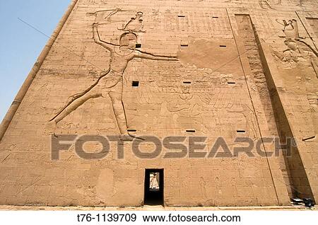 the well preserved cult temple of Horus in Edfu Egypt View Large Photo Image Stock Photo - the well preserved cult temple of Horus in Edfu Egypt. Fotosearch