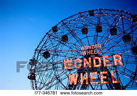 Stock Image - The Wonder Wheel. Coney Island, Brooklyn. New York. USA. Fotosearch