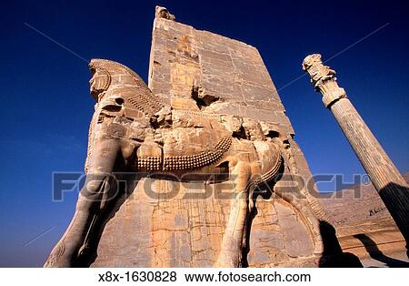 Stock Photo - The Xerxes Gate Gate of All Nations, Persepolis, Iran. Fotosearch