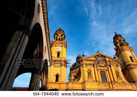 Stock Image - Theatinerkirche in Munich. Fotosearch