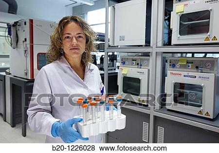 Stock Photo - Thermal conditioning of samples, Polymer Laboratory. Fotosearch
