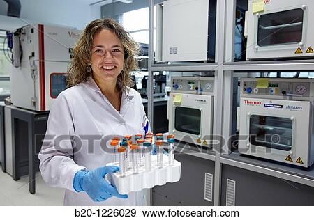 Stock Photo - Thermal conditioning of samples, Polymer Laboratory. Fotosearch