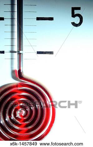 Stock Photo - Thermometer, Can Solei i Ca l? Arns park, Badalona, Barcelona province, Catalonia, Spain. Fotosearch