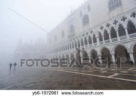 Thick Fog covering St. Mark's Square in Venice, Italy. View Large Photo Image Stock Image - Thick Fog covering St. Mark's Square in Venice, Italy.. Fotosearch