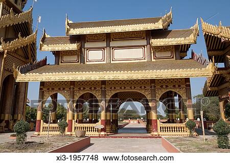 Thihathana Hall replica, Bagan Golden Palace, Bagan, Myanmar, (Burma). View Large Photo Image Stock Photo - Thihathana Hall replica, Bagan Golden Palace, Bagan, Myanmar, (Burma).. Fotosearch