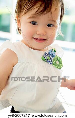 Thirteen months old baby girl. View Large Photo Image Stock Photo - Thirteen months old baby girl.. Fotosearch