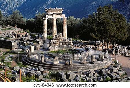 Tholos Temple in Sanctuary of Athena Pronaia (4th century B. C. ), Delphi. Greece View Large Photo Image Stock Photograph - Tholos Temple in Sanctuary of Athena Pronaia (4th century B. C. ), Delphi. Greece. Fotosearch
