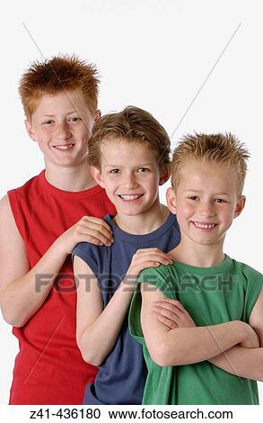 Stock Image - Three brothers. Fotosearch
