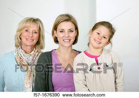 Stock Image - Three generations. Fotosearch