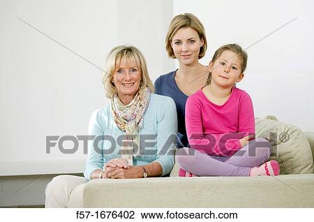 Stock Image - Three generations. Fotosearch