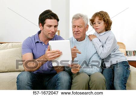 Stock Photo - Three generations. Fotosearch