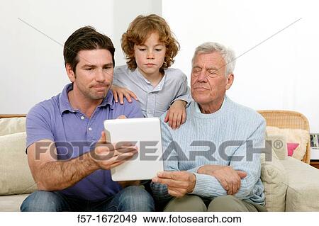 Three generations View Large Photo Image Stock Photo - Three generations. Fotosearch